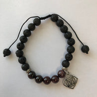 Garnet and Lava Stone Bracelet